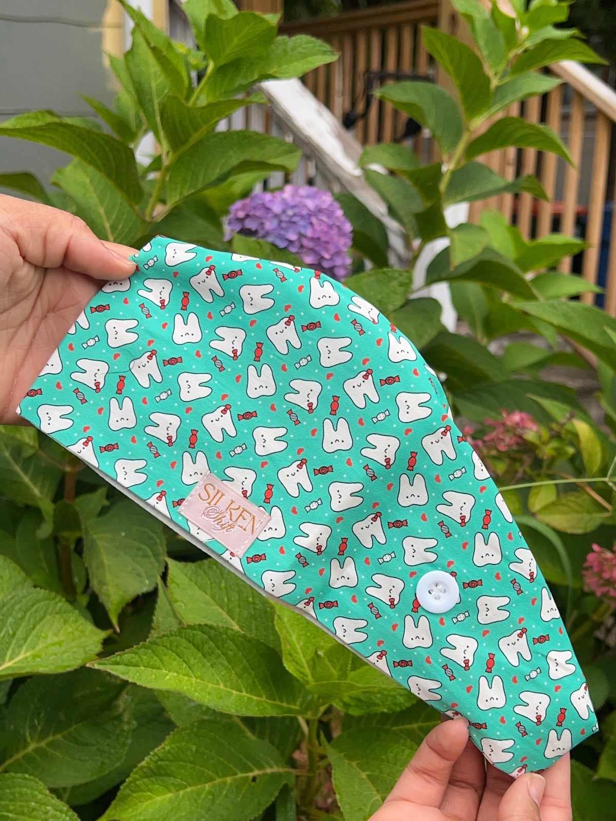 Kawaii Tooth & Candy Scrub Cap