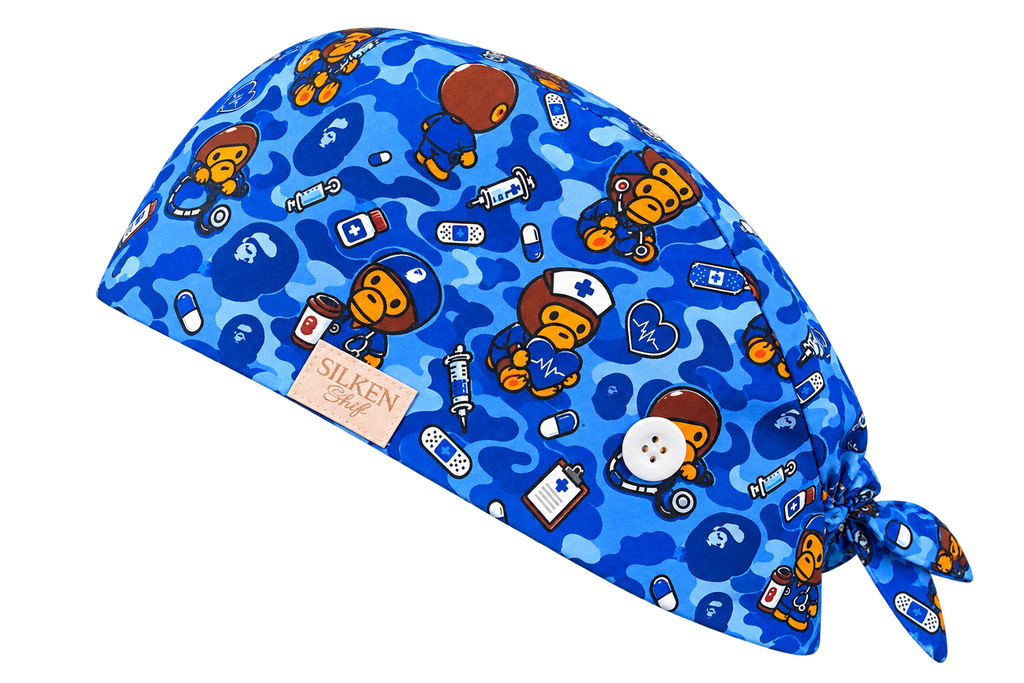 Blue Camo Nurse Scrub Cap – Baby Milo Healthcare Print