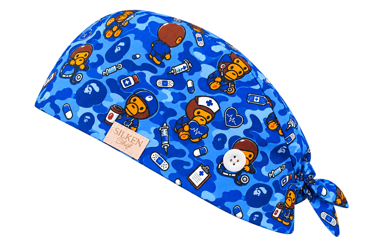 Blue Camo Nurse Scrub Cap – Baby Milo Healthcare Print