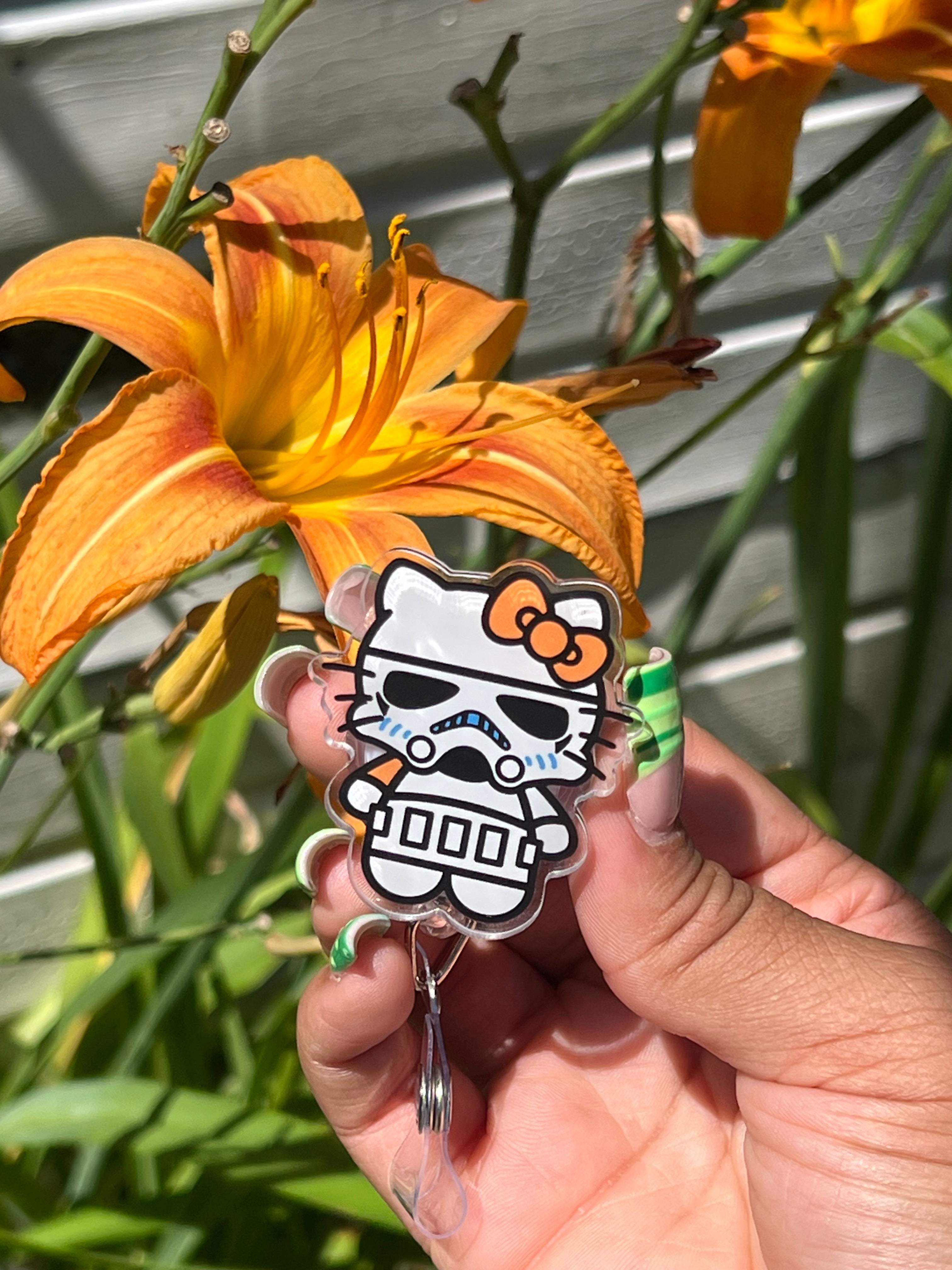 Kitty Inspired  Trooper Badge Reel