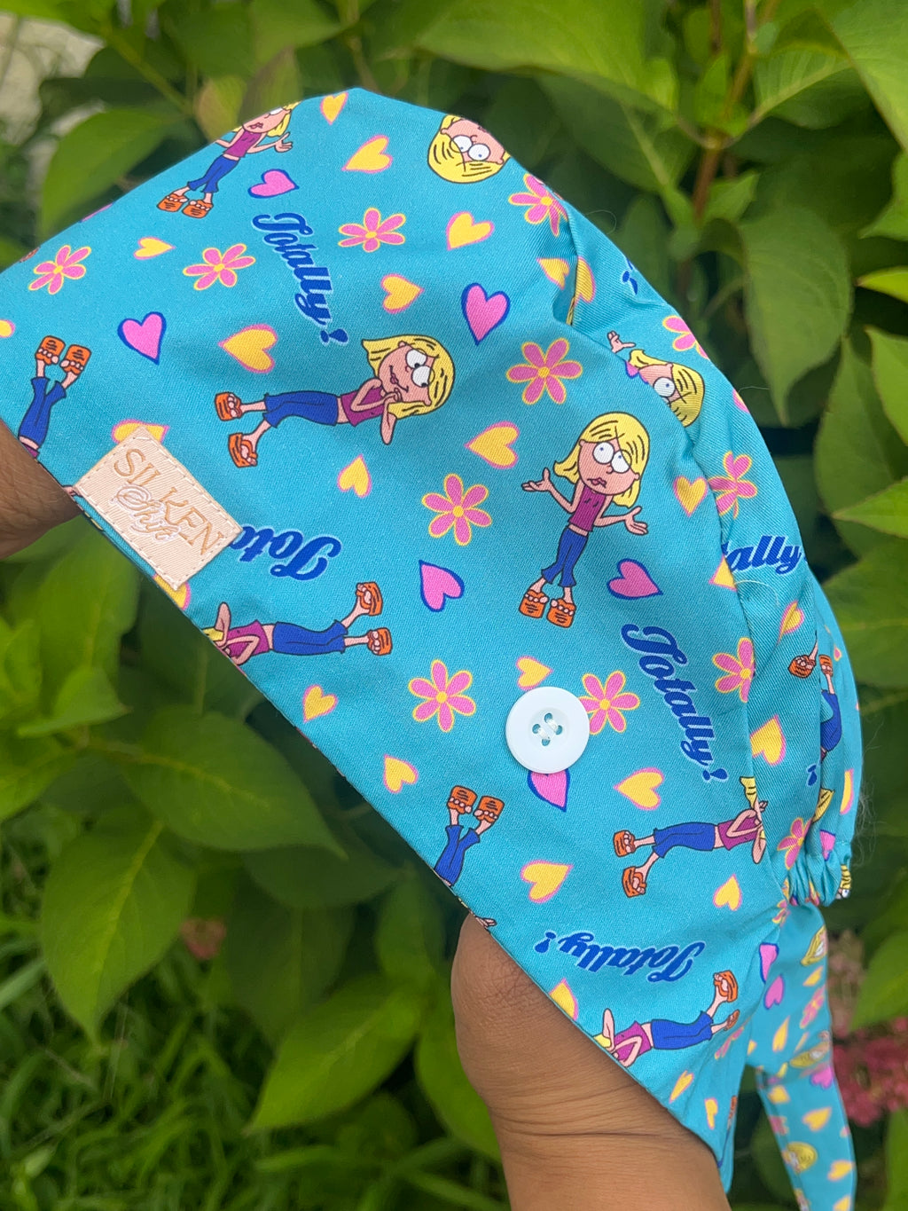 Blue Lizzie McGuire Totally Scrub Cap – Y2K Cartoon Print