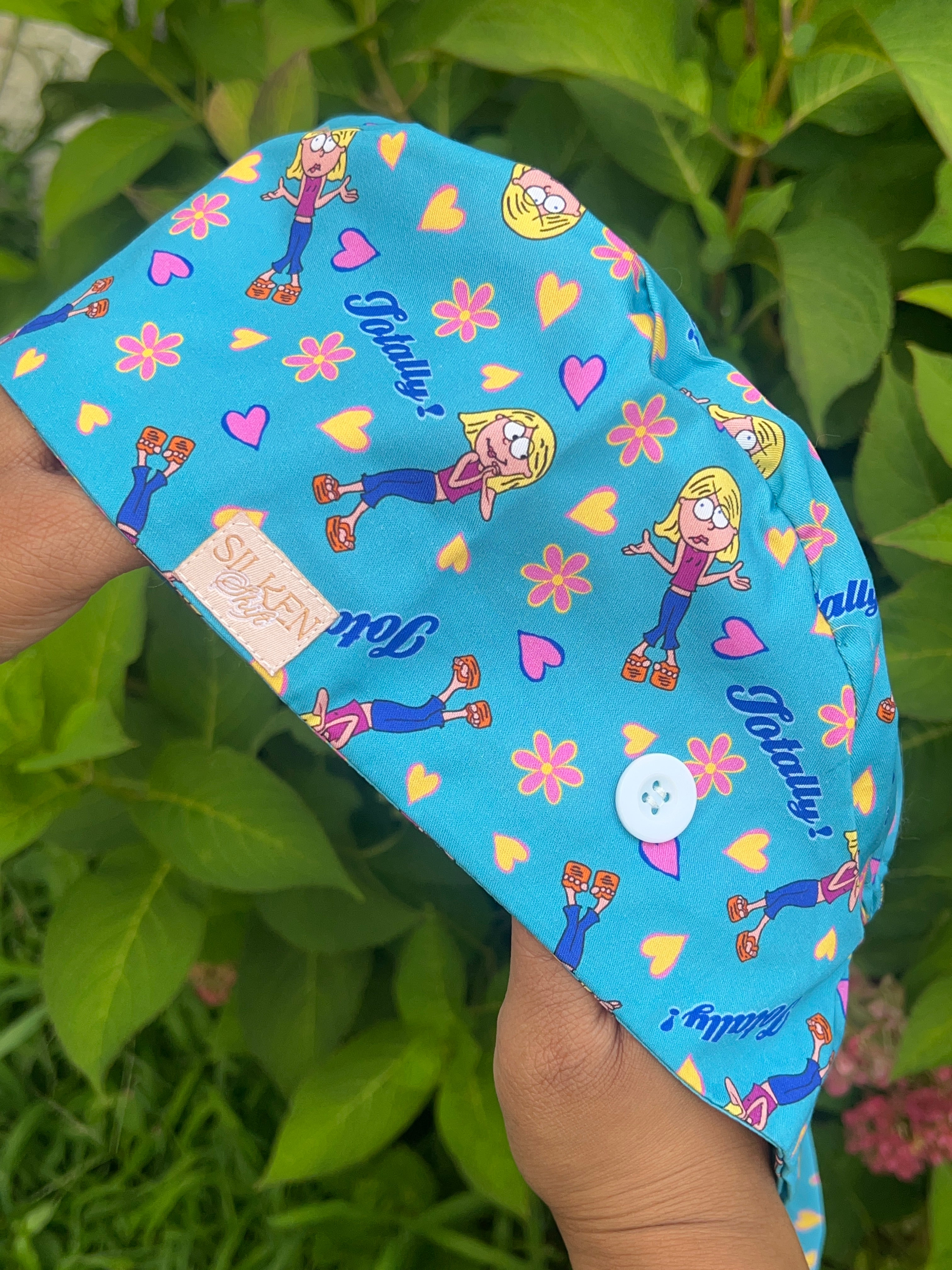 Blue Lizzie McGuire Totally Scrub Cap – Y2K Cartoon Print