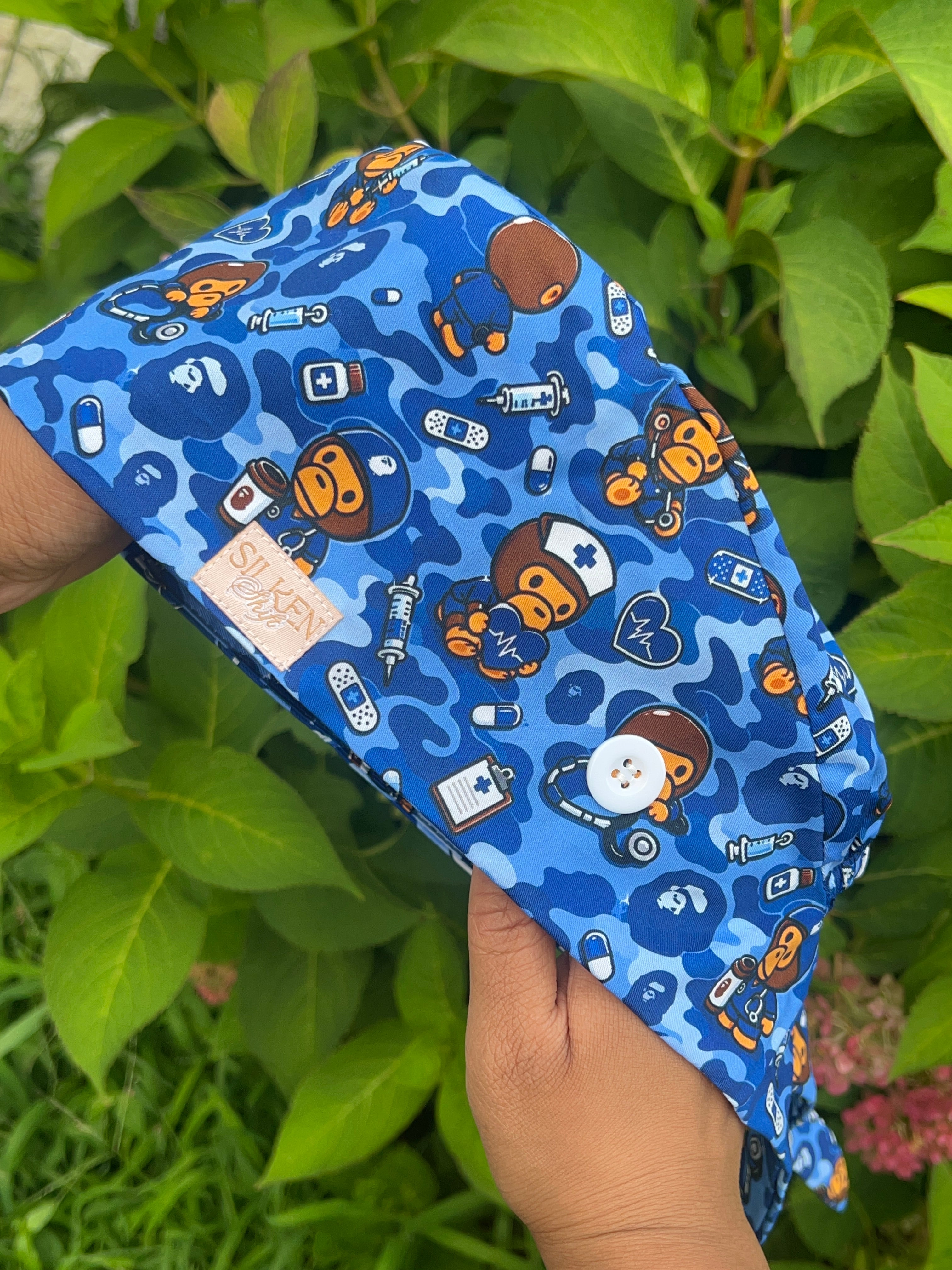 Blue Camo Nurse Scrub Cap – Baby Milo Healthcare Print