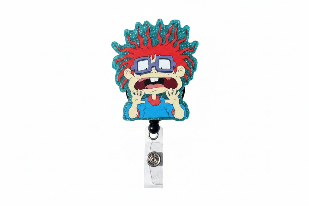 Chuckie Badge Reel on White Background