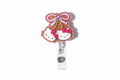 Hello Kitty Cherry Badge Reel on White Background