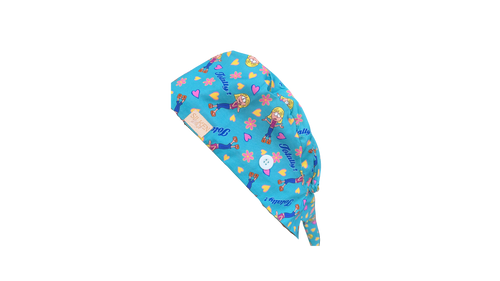 Blue Lizzie McGuire Totally Scrub Cap – Y2K Cartoon Print