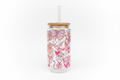 Nurse-Themed Glass Cup on White Background